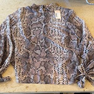 Hutch Snakeskin Print Women's Top